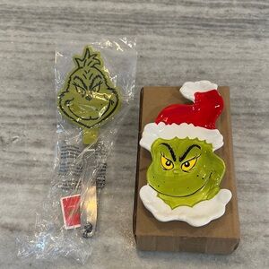 NEW Williams Sonoma Grinch Spatula & Spoon Rest